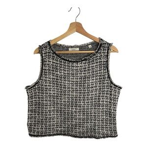Max Studio London Tweed Sleeveless Top M/L Orig $98